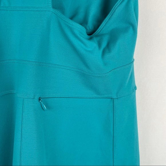 Toad & Co.Tech Tomboy Racerback teal dress with build in bra Small - Picture 7 of 8